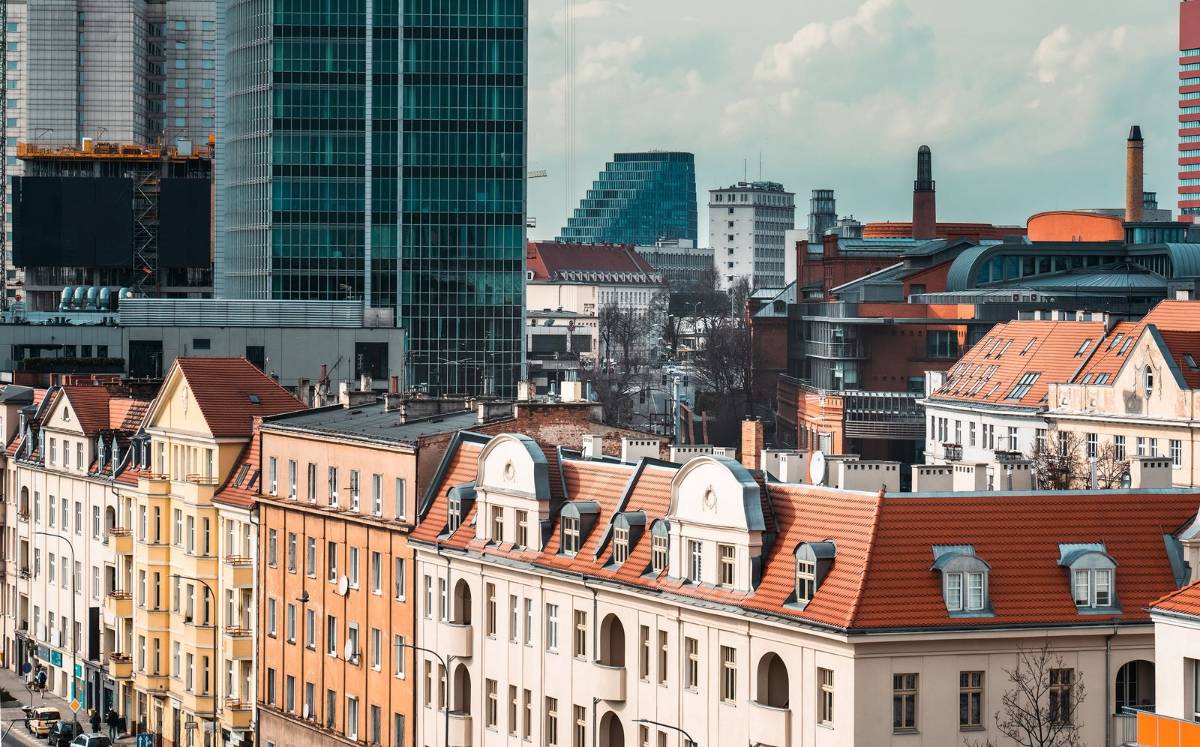 Rooftops of a European city